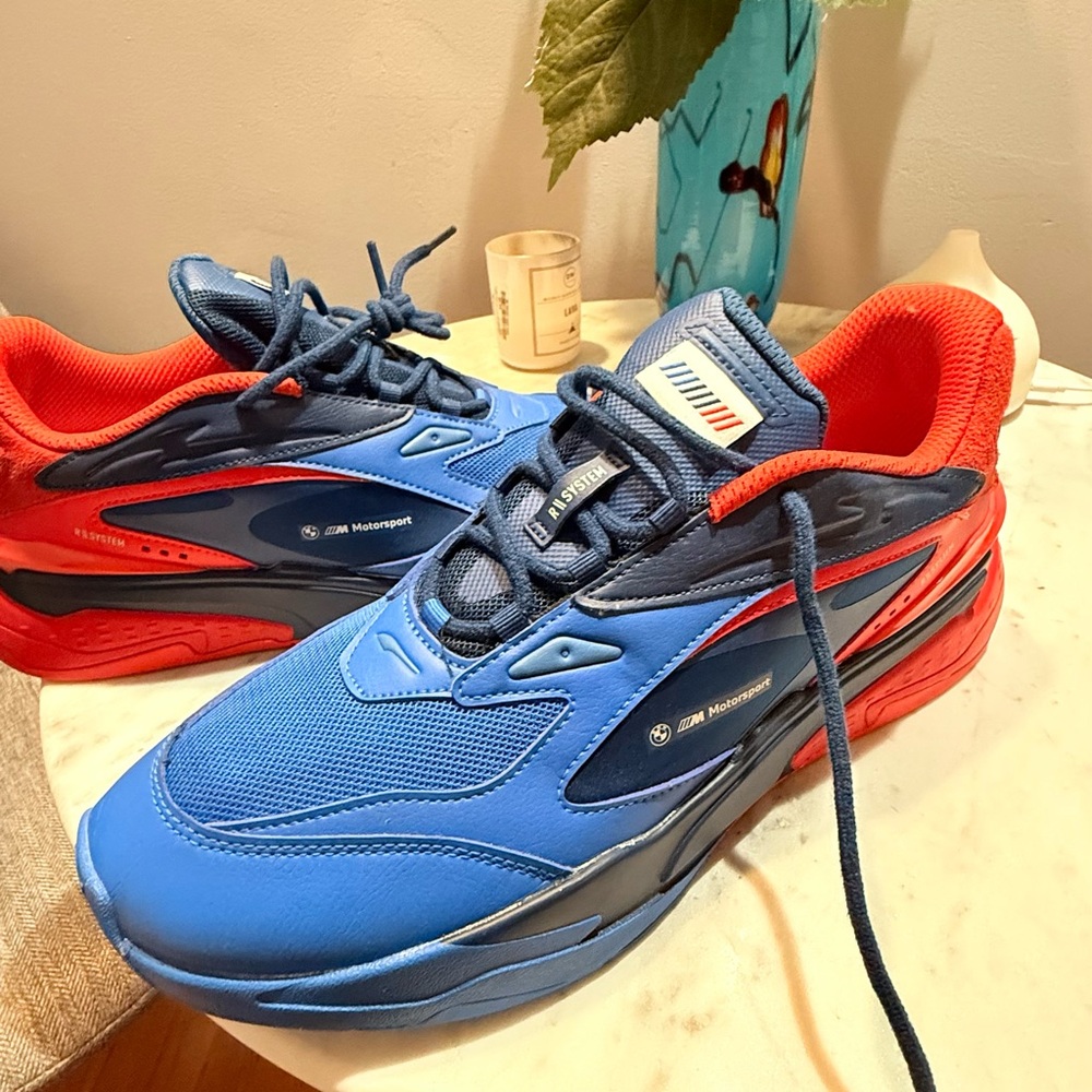 Blue and Red Athletic Sneakers - Picture 7 of 7